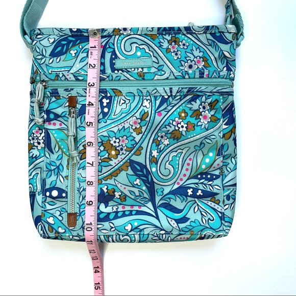 Vintage Vera Bradley Lighten Up Travel Ready CB Blue Daisy & Paisley Purse. - Picture 12 of 14